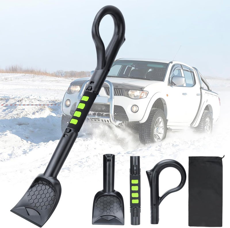 Nibule 25.8'' Larger Ice Scrapers for Car Windshield | Dang Near Indestructible Ice from Scrape Frost and Ice |3-in-1 Emergency Snow Shovel | Detachable Remover with Foam Grip for Small Cars, Trucks, SUVs - Image 1